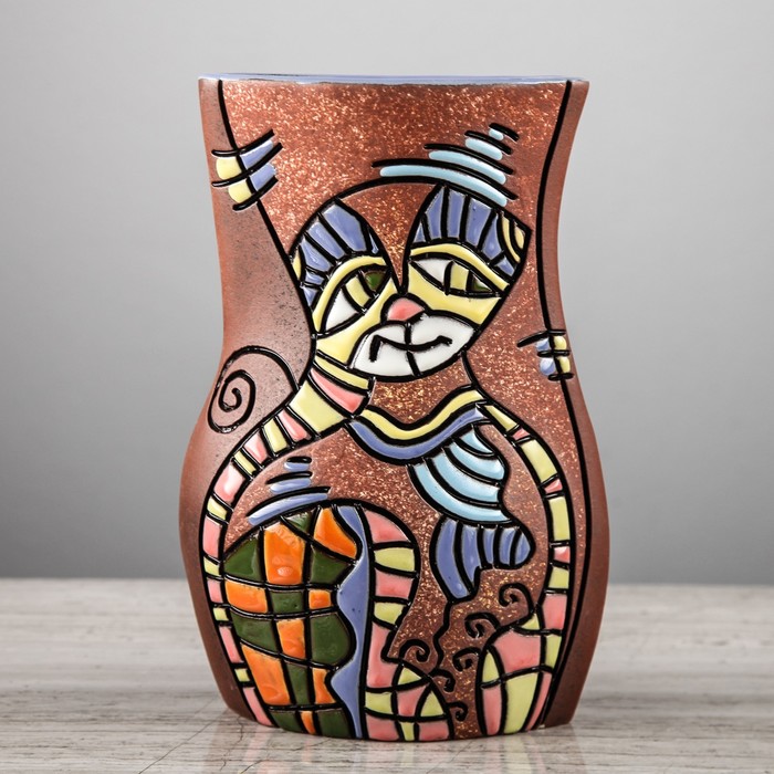 Ваза "Волна" 25 см, микс