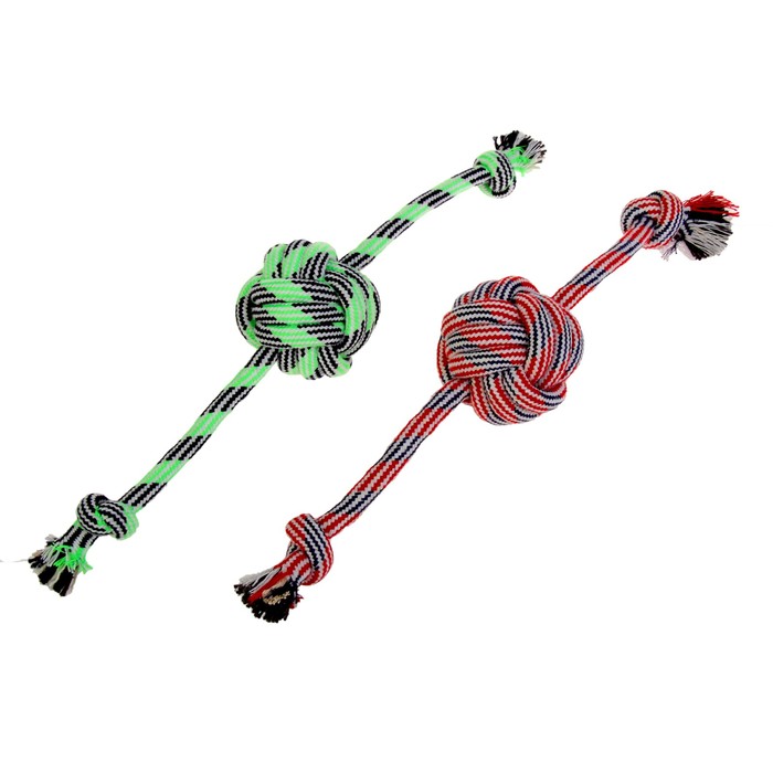 Игрушка канатная "Шар на канате", 37 х 7 см, до 80 г, микс цветов