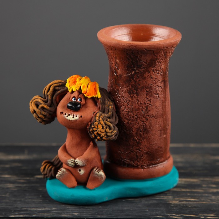 Подсвечник "Собака" микс