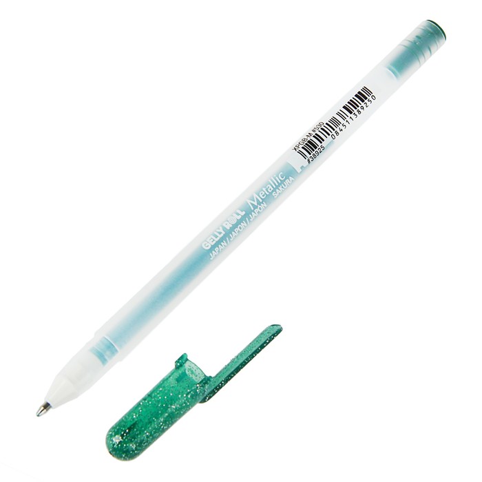 Ручка гелевая для декоративных работ Sakura Gelly Roll Metallic 0.8 мм натуральный зелёный