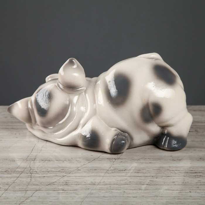 Копилка "Поросенок шалун" белый, глянец