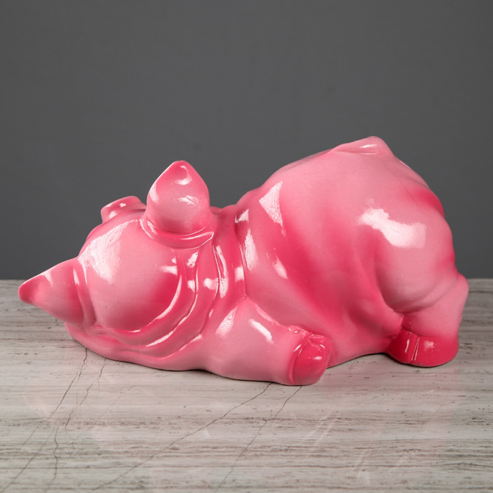 Копилка "Поросенок шалун" розовый, глянец