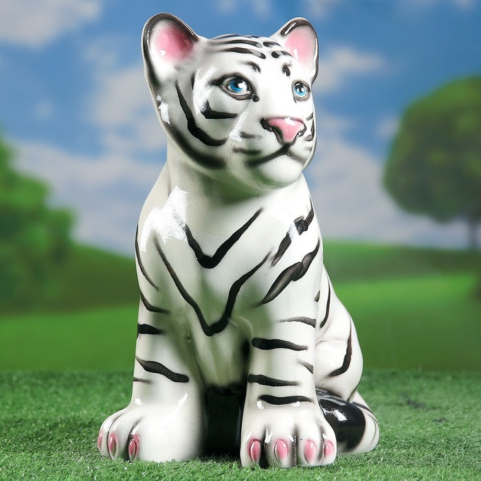 Садовый сувенир "Белый тигренок"