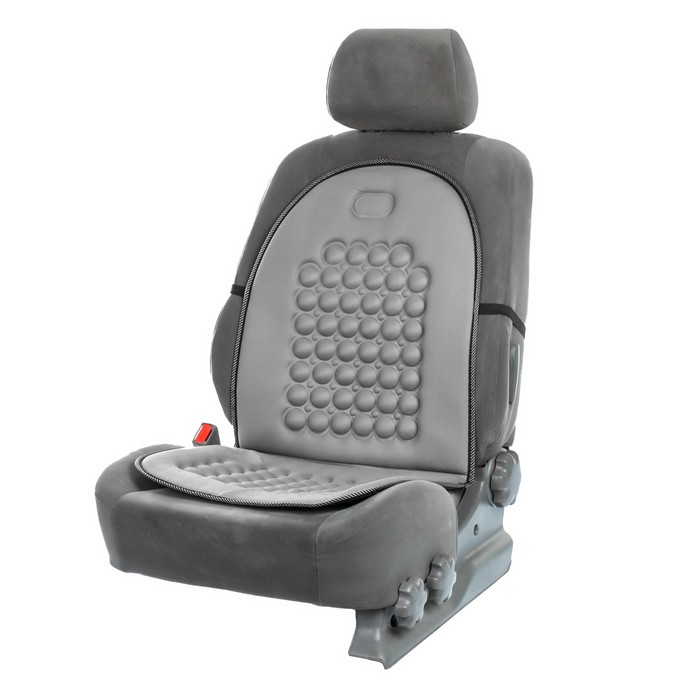 Накидка на сиденье массажная, серый