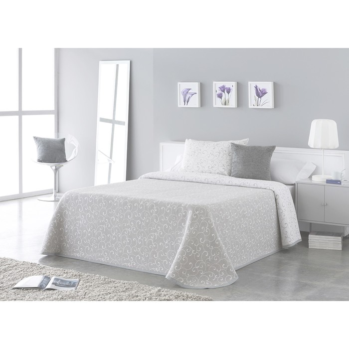 Покрывало "Самба", размер 250х270 см, цвет серый КБ-25