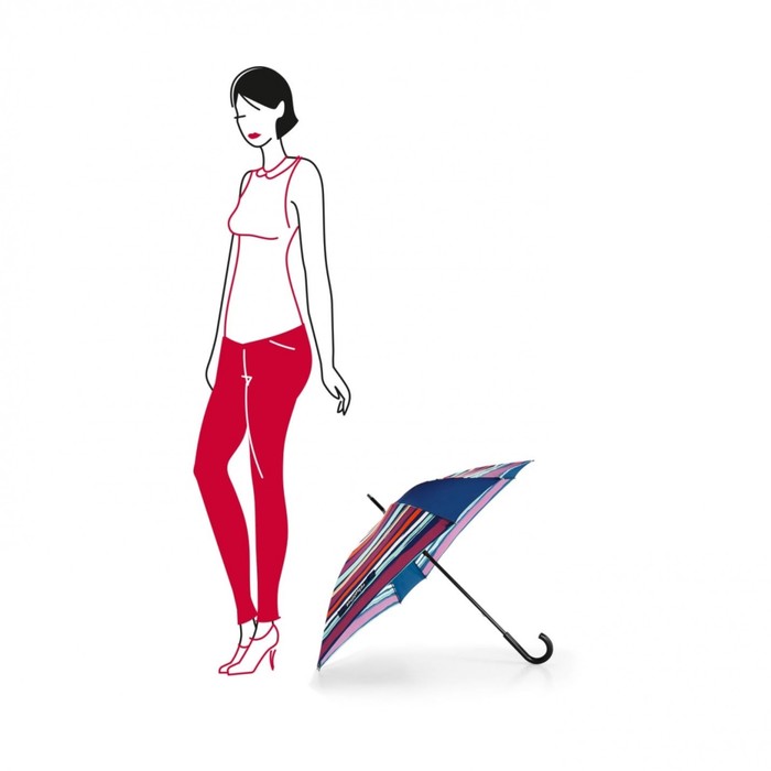 Зонт-трость, размер 85 x 90 x 85 см, принт полоска YM3058