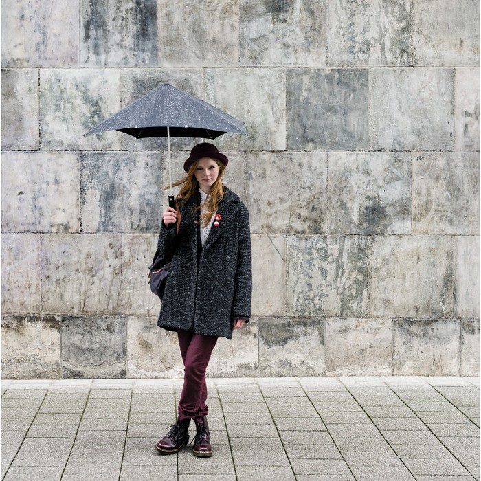 Зонт-трость, диаметр 90 см, цвет чёрный 2011046