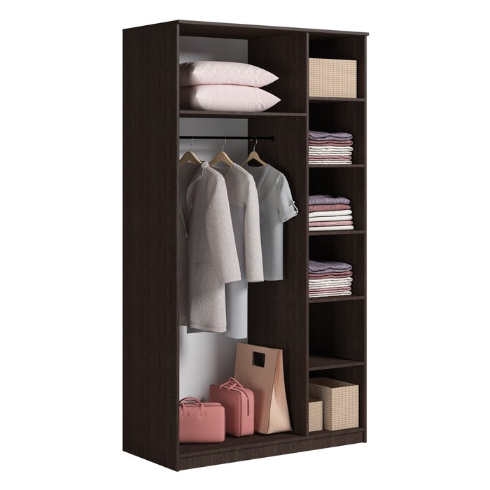 Шкаф 3 двери с зеркалом Светлана 2200х1200х540 Венге/Дуб молочный