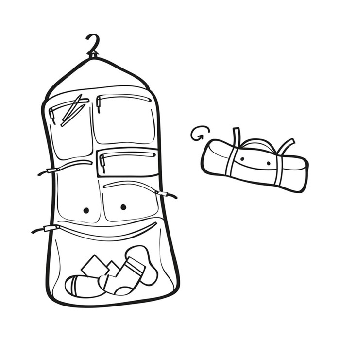 Органайзер детский, размер 38 x 80 x 4 см, цвет серый IB3063