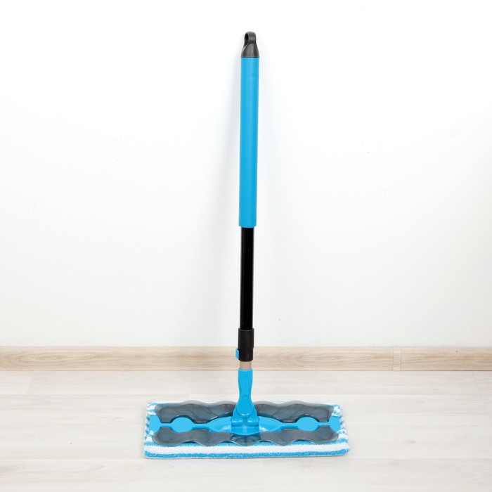 Швабра плоская, окрашенная ручка, насадка из микрофибры 36х15х75 (125) см