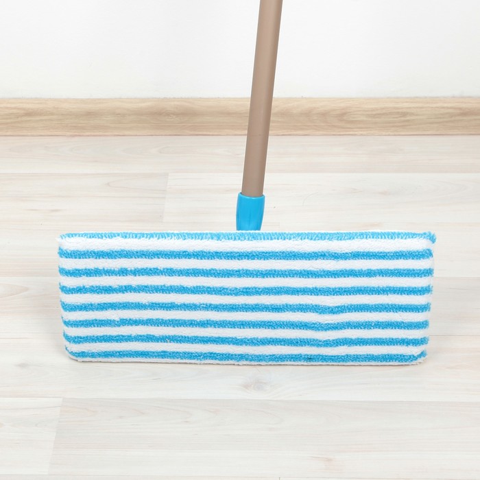 Швабра плоская, окрашенная ручка, насадка из микрофибры 36х15х75 (125) см