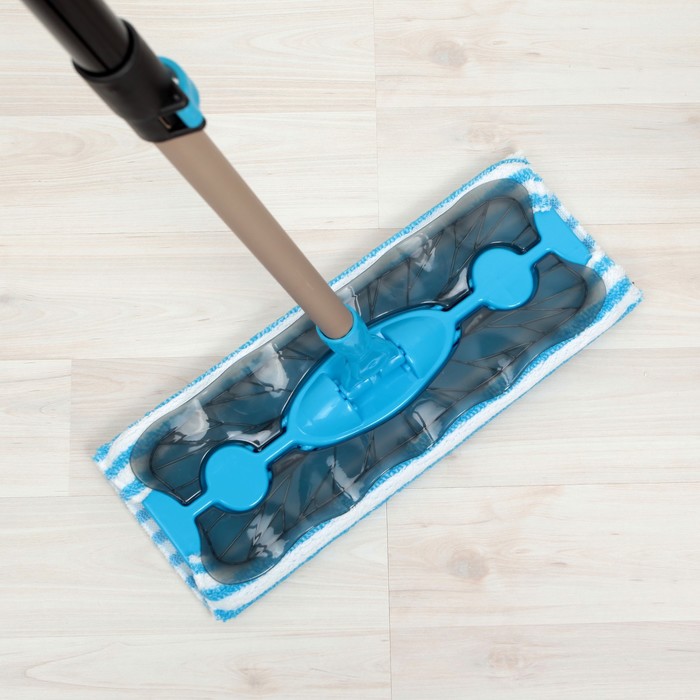 Швабра плоская, окрашенная ручка, насадка из микрофибры 36х15х75 (125) см