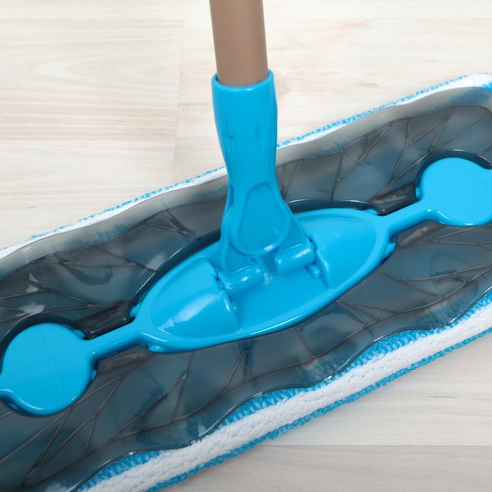 Швабра плоская, окрашенная ручка, насадка из микрофибры 36х15х75 (125) см