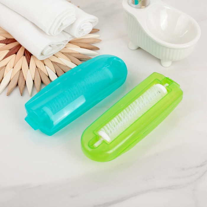 Щетка роликовая для пола, 1 ролик 17х3,5х6 см, цвет МИКС