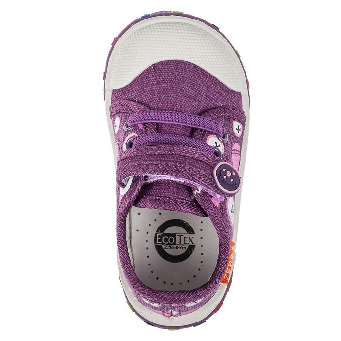Кеды детские арт. 1-080TF, цвет фиолетовый, размер 23