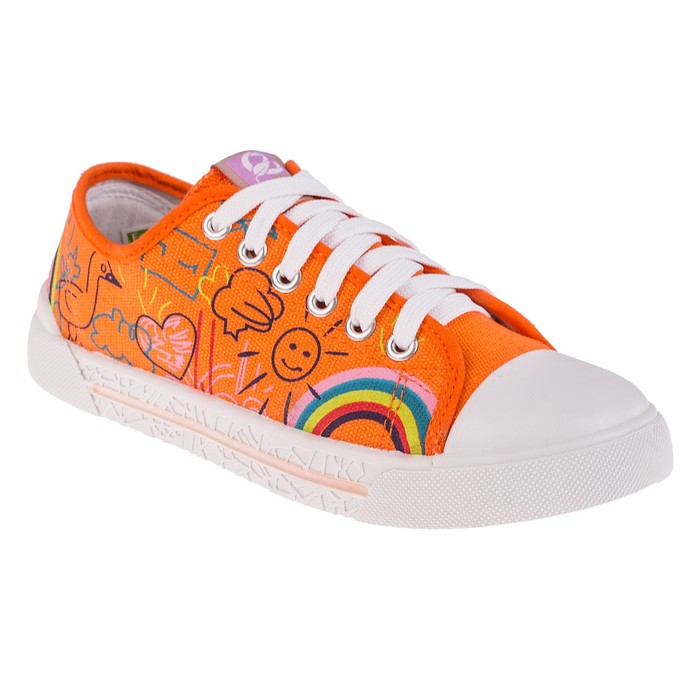 Кеды детские арт. 5-027TF, цвет оранжевый, размер 36