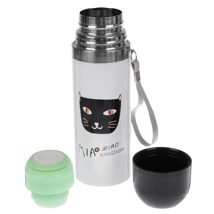 Термос 350 мл MIAO, держит тепло 6 ч, микс, 6.5х20.5 см