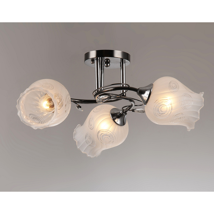 Люстра "Аркадия" 3x60Вт E27 черный 53x53x21см.