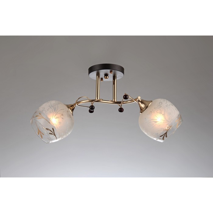 Люстра "Аэлла" 2x60Вт E27 черный 50x50x24см.