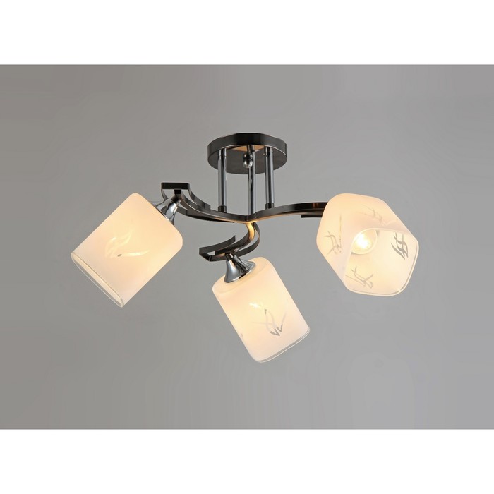 Люстра "Белла" 3x60Вт E27 черный 67x67x23см.