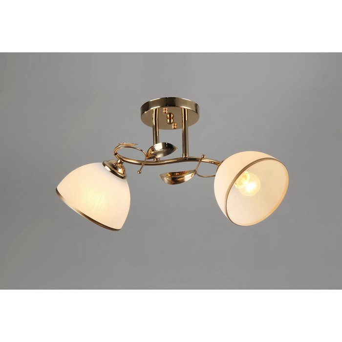 Люстра "Виола" 2x60Вт E27 золото 48x48x23см.