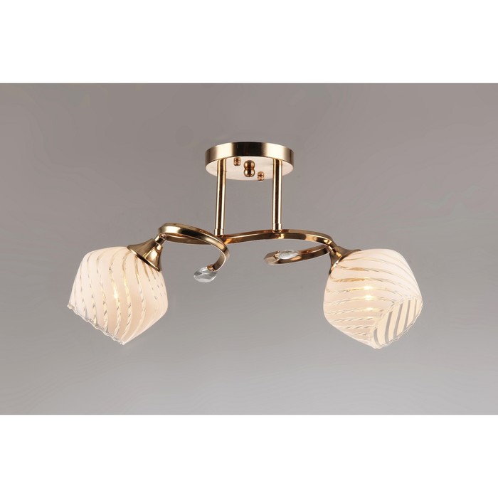 Люстра "Гелия" 2x60Вт E27 золото 50x50x24см.