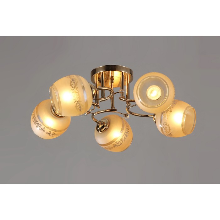 Люстра "Глория" 5x60Вт E27 золото 60x60x21см.