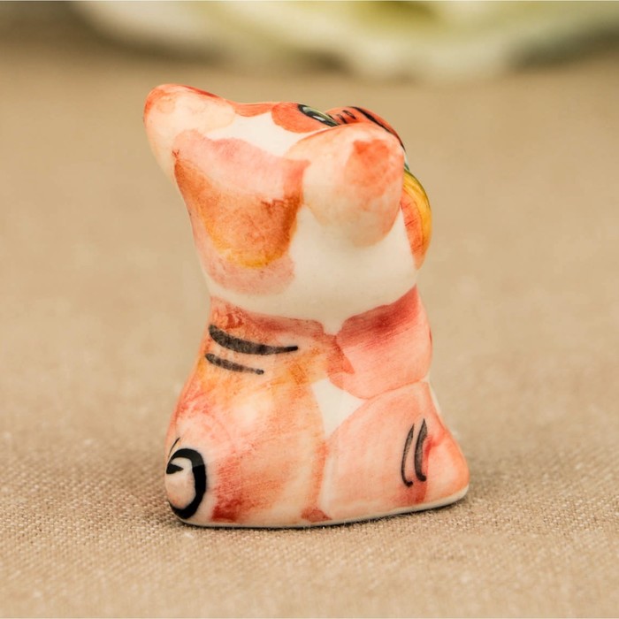 Сувенир «Поросёнок Малютка», 3 см, гжель, цвет