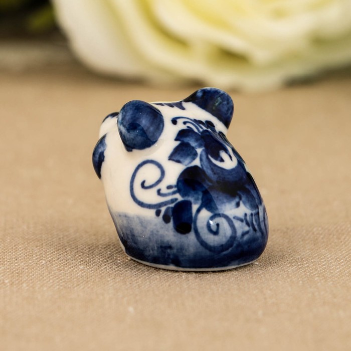 Сувенир «Свинка Малышка», 3 см, гжель