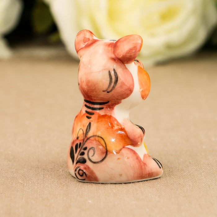 Сувенир «Поросёнок Хрю», 6 см, гжель, цвет