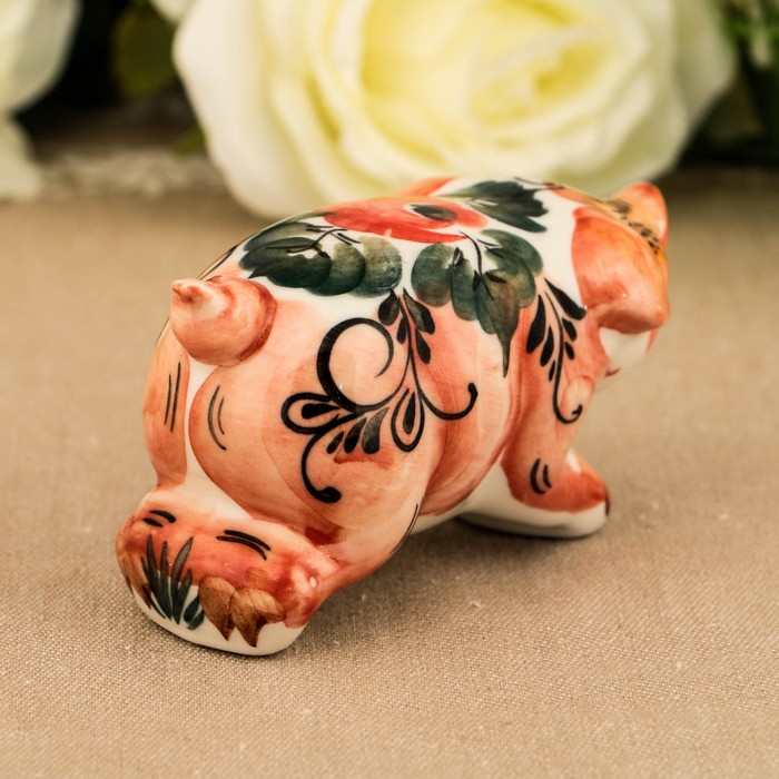 Сувенир «Поросёнок Рулька», 6 см, гжель, цвет