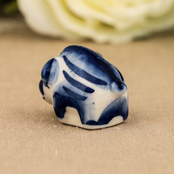 Сувенир «Кабан Малыш», 3 см, гжель