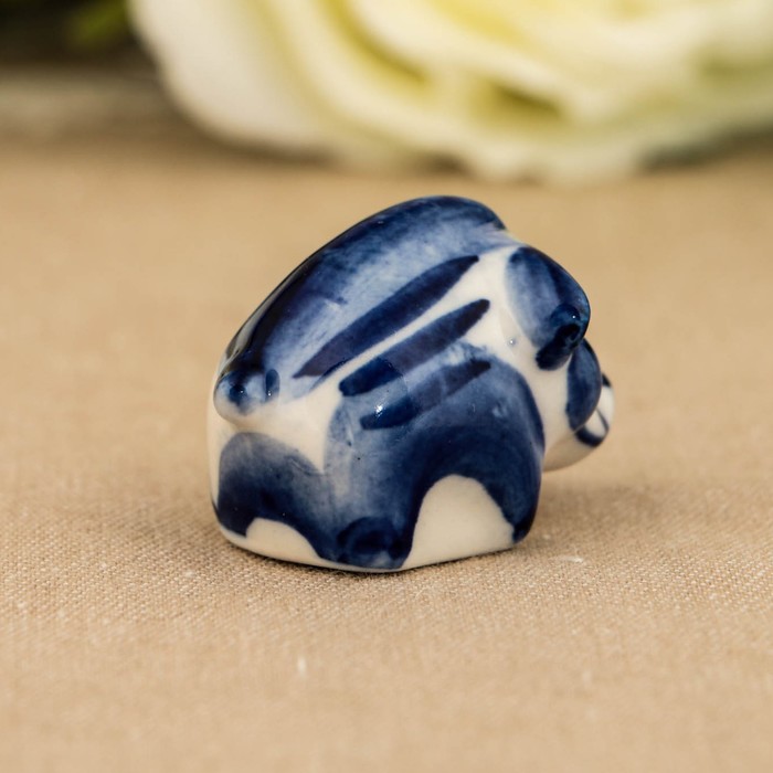 Сувенир «Кабан Малыш», 3 см, гжель