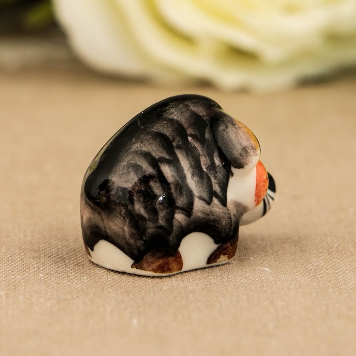 Сувенир «Кабан Малыш», 3 см, гжель, цвет