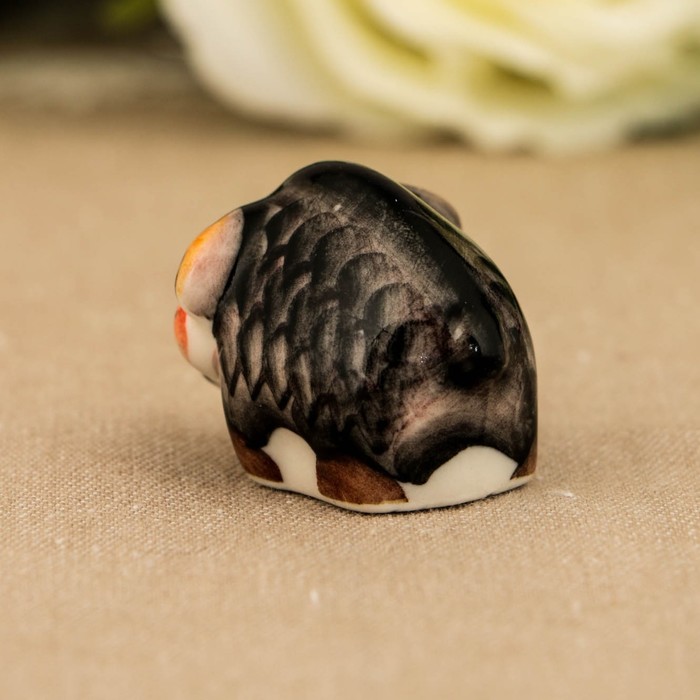 Сувенир «Кабан Малыш», 3 см, гжель, цвет