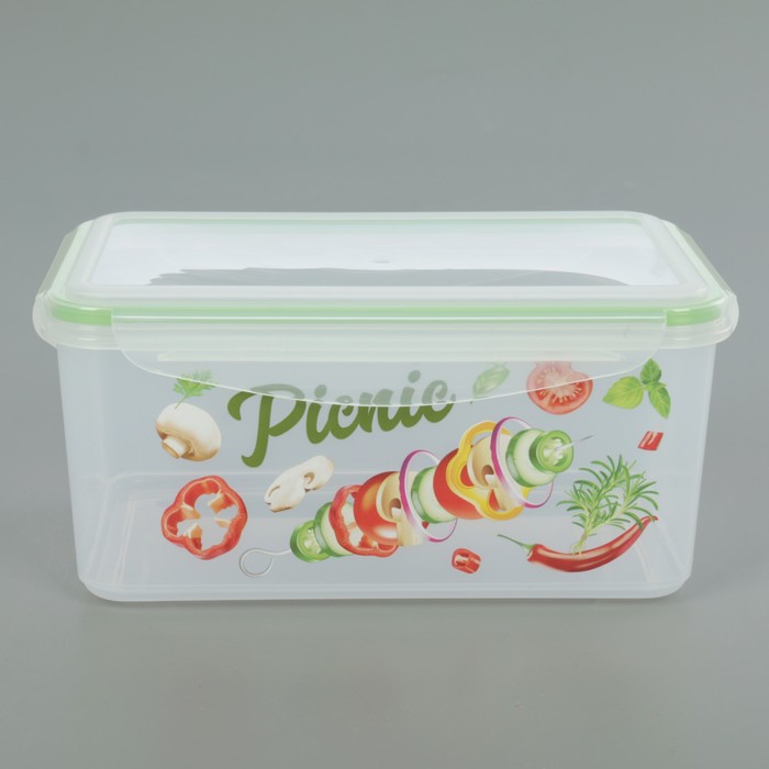 Контейнер 1,6 л, для холодильника и микроволновой печи, с декором