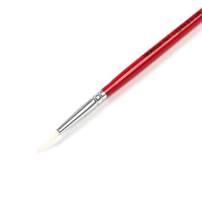 Набор кистей нейлон круглые 8шт (№1,2,3,4,5,6,7,8) ручки лакированные МИКС 16см