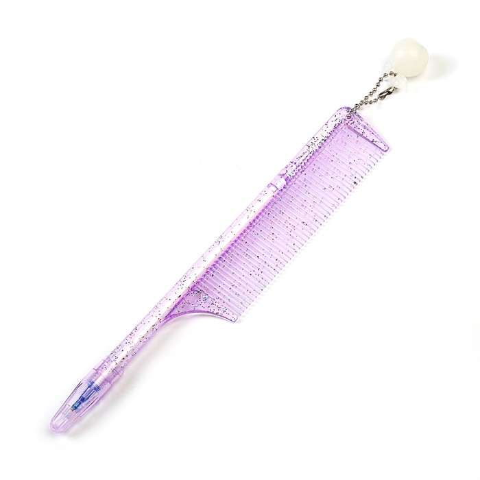 Ручка шариковая детская "Расческа-линейка" МИКС