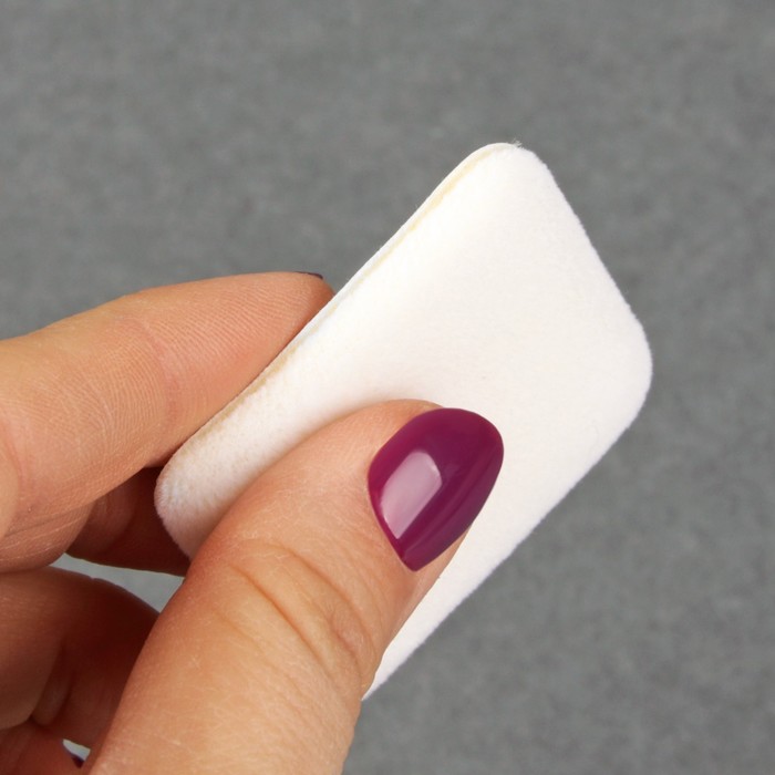 Набор пуховок "Прямоугольник", 2шт, цвет белый