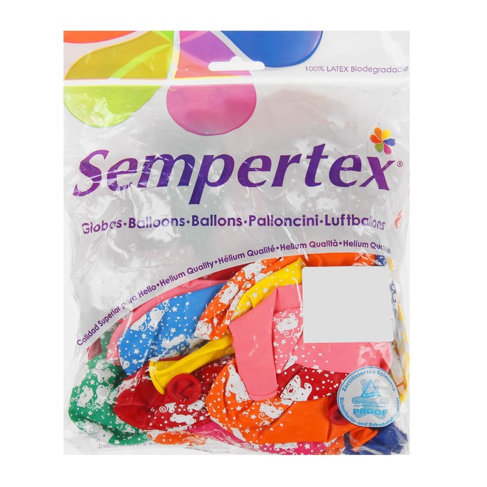 Шар латексный 12" "Забавные мишки", пастель, 5 ст, набор 50 шт., МИКС