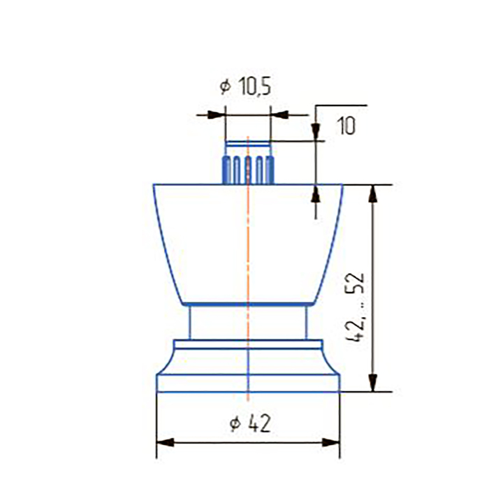 Опора регулируемая ОР 41-К, Н=40 мм, цвет матовый хром