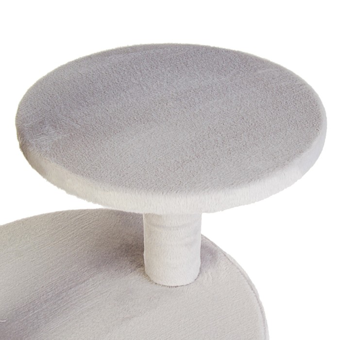 Комплекс с двумя основаниями, 40 х 40 х 80 см, искусственный мех/канат/сизаль