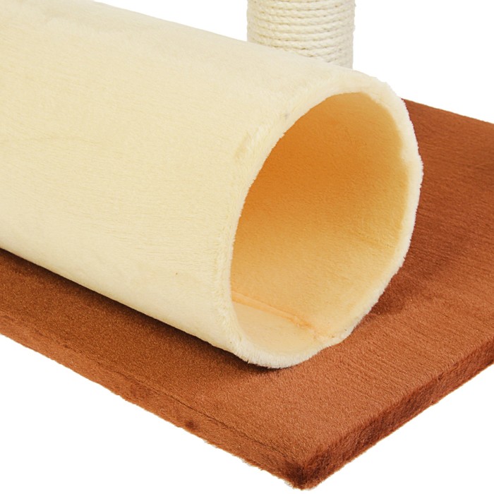 Комплекс с когтеточками, 55 х 40 х 92 см, искусственный мех/канат/сизаль