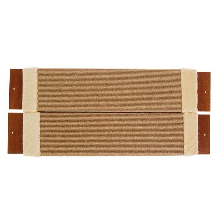 Когтеточка угловая ковролиновая, 60 х 12 х 2 см, искусственный мех