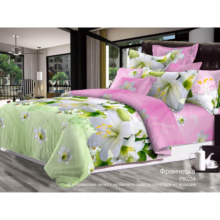 КПБ дуэт "Франческа", 215х240 см, 145х215 см-2 шт, 70х70 см-2 шт, бязь 125 г/м2