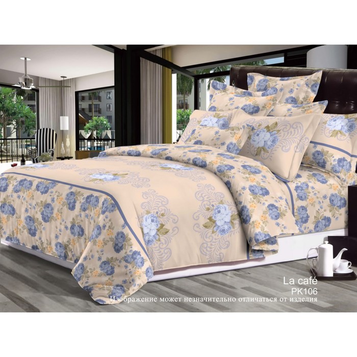 КПБ евро La cafe, 215х240 см, 200х215 см, 70х70 см-2 шт., бязь 125 г/м2