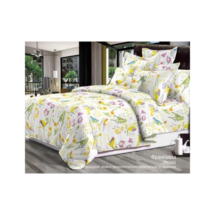 КПБ дуэт "Франсуаза", 215х240 см, 145х215 см-2 шт., 70х70 см-2 шт., сатин 120 г/м2