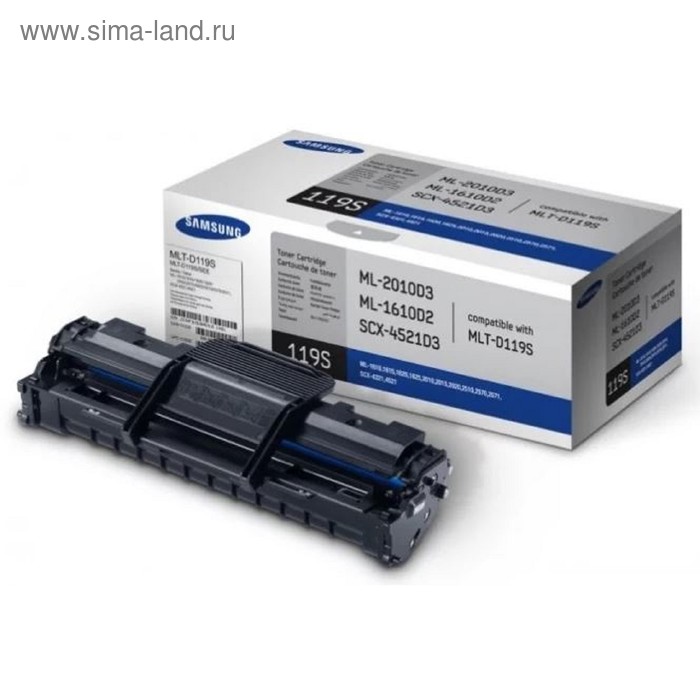 

Тонер Картридж Samsung MLT-D119S черный для Samsung ML-1610/1615/1620/1625/2010/2015/2020/2510/2570/