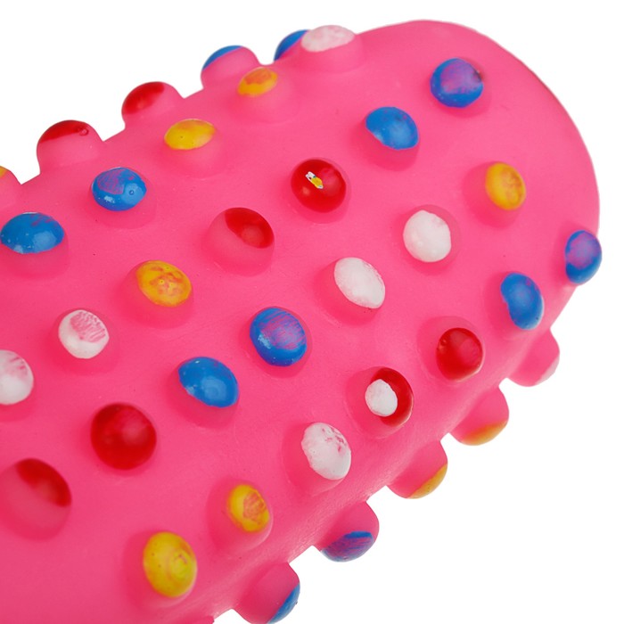 Игрушка для собак с пищалкой и ручкой на канате, 36 см, микс цветов