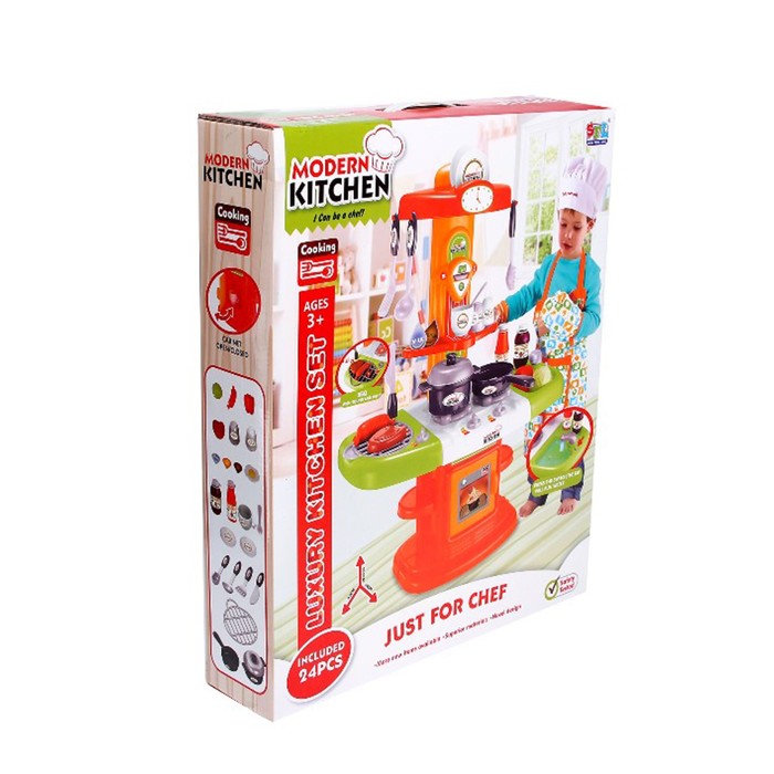 Игровой модуль кухня "Шеф повар", 24 предмета, бежит вода из крана